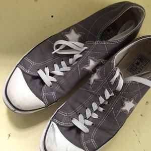 Grey Converse One Star Shoes